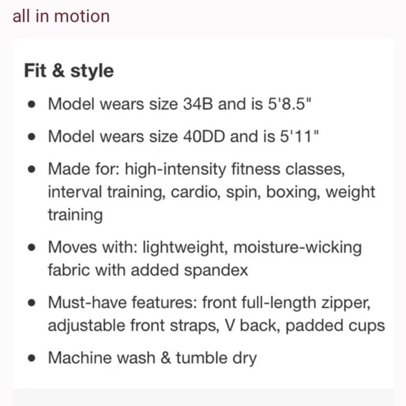 All in Motion High Support
Sculpt Zip-Front Mesh Cross-back Sports Bra - Picture 8 of 8